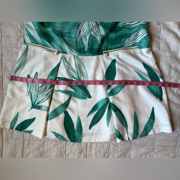 NWT Donna Morgan Jade Tropical Leaf Print Bateau A-line Dress Resortwear - 10 - Picture 4 of 10